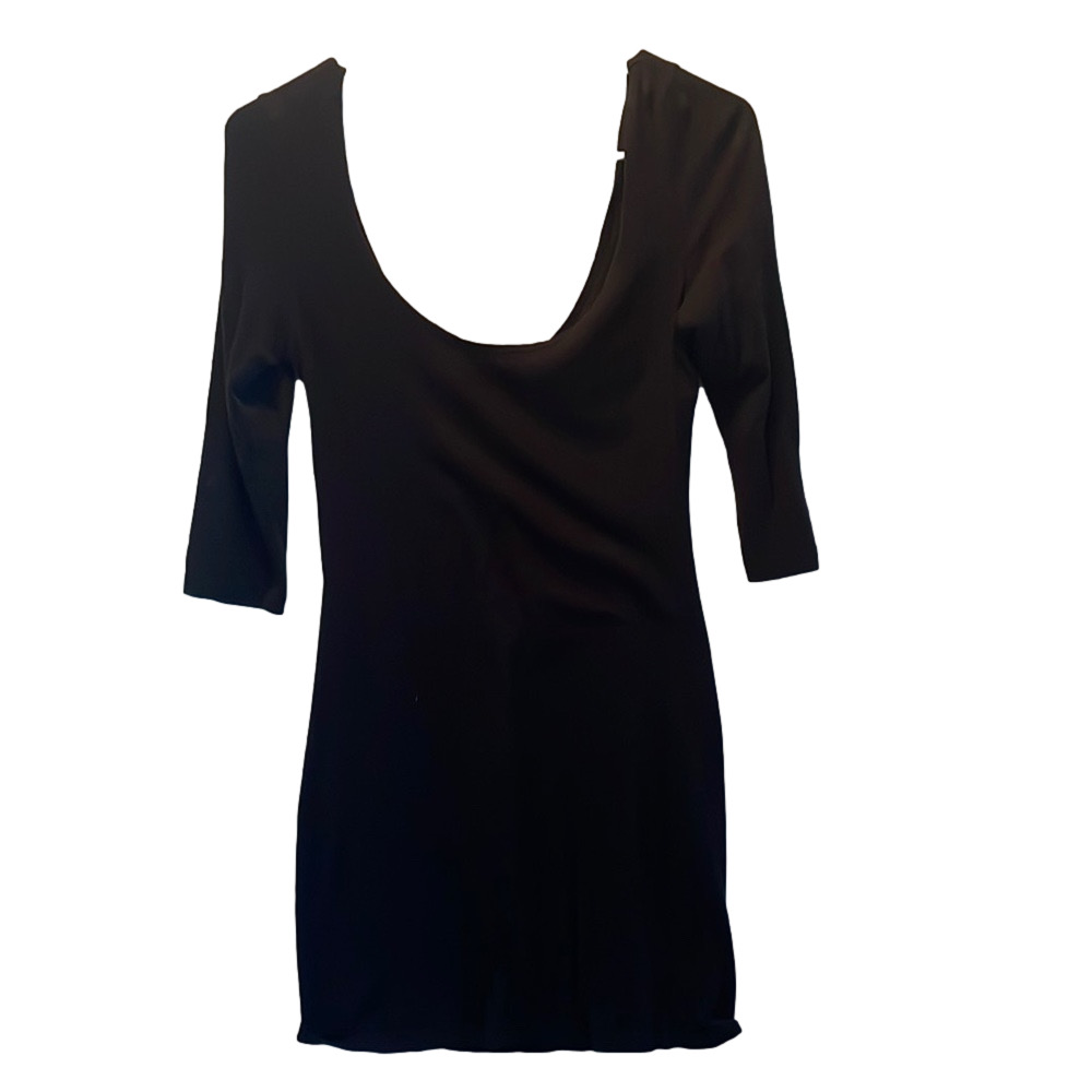 Charoltte russe Black scoop neck dress
